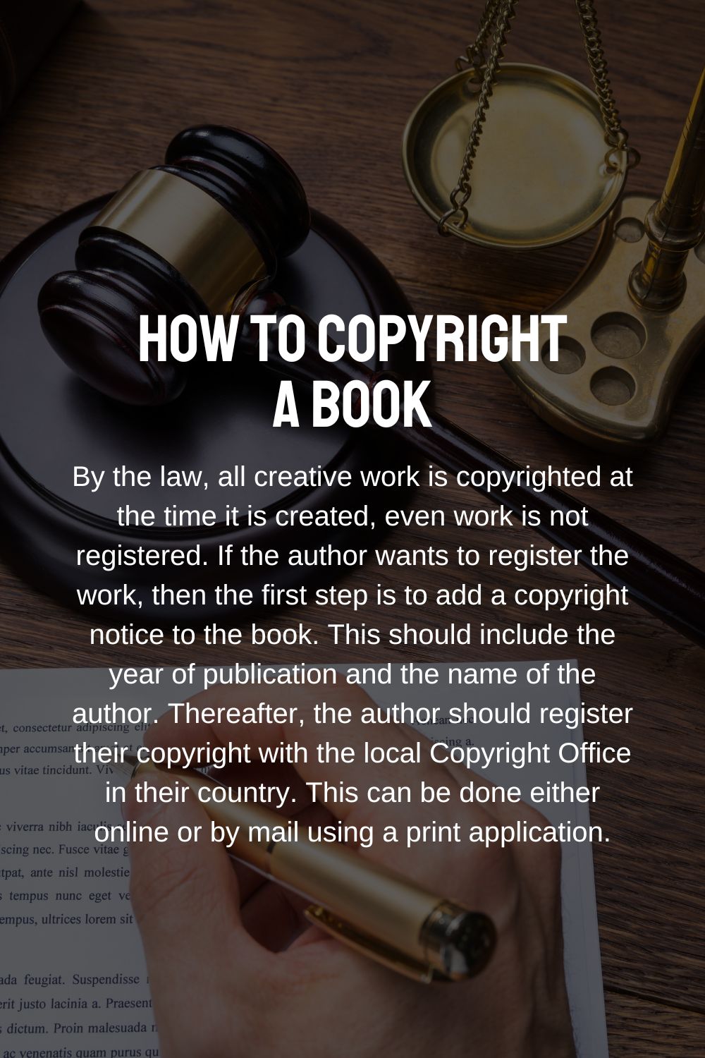 How to copyright a book