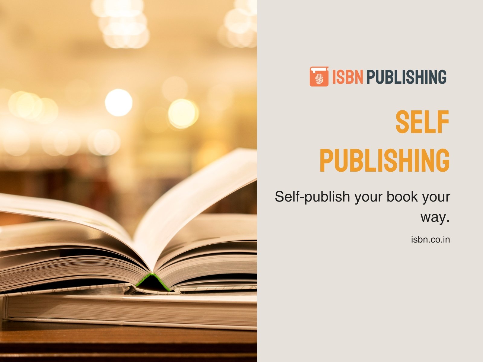 Self-publish your book your way. No need to pitch your work to book publishers and hire literary agent.